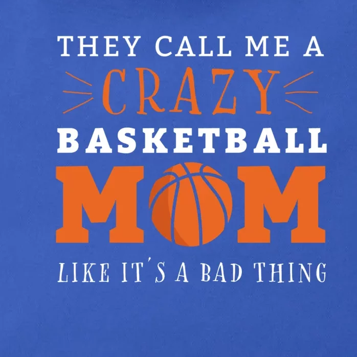 Crazy Basketball Mom Meme Gift For Basketball Lover Mom Gift Zip Tote Bag