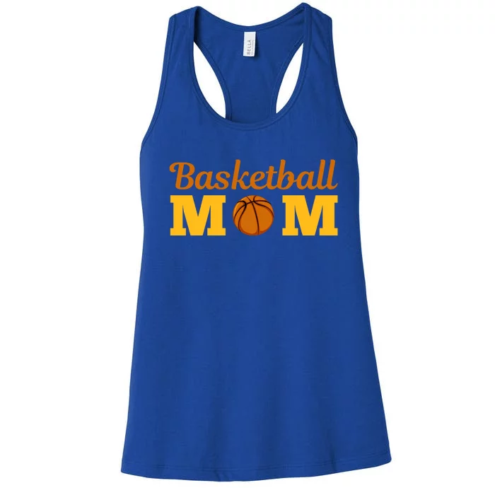 Cute Basketball Mom Novelty Sports Mother's Day Cool Gift Women's Racerback Tank