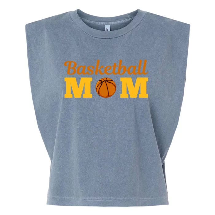 Cute Basketball Mom Novelty Sports Mother's Day Cool Gift Garment-Dyed Women's Muscle Tee