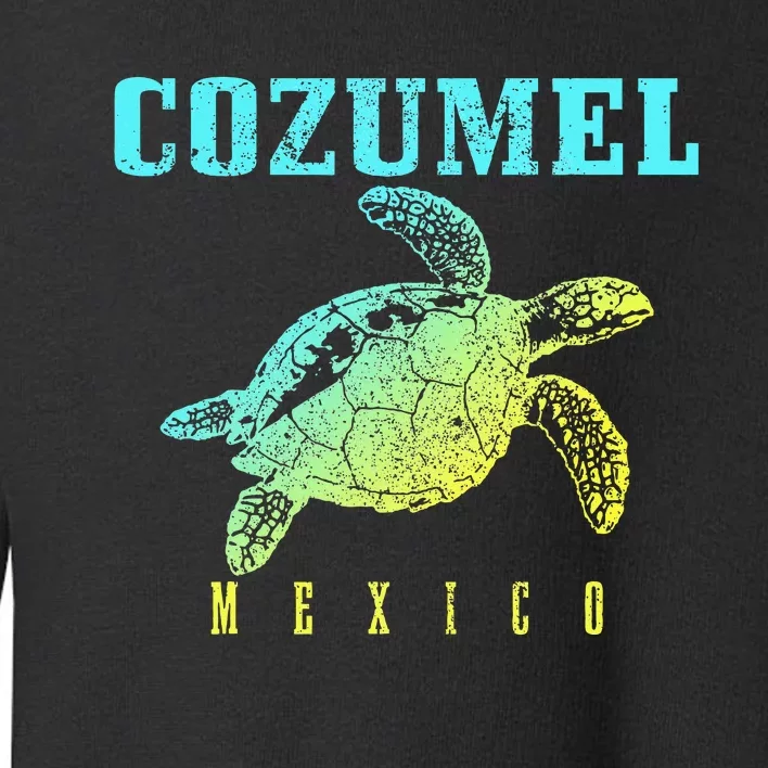 Cozumel Beach Mexico Sea Turtle Surfer Scuba Diving Toddler Sweatshirt