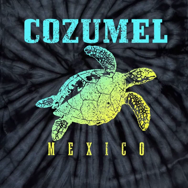 Cozumel Beach Mexico Sea Turtle Surfer Scuba Diving Tie-Dye T-Shirt