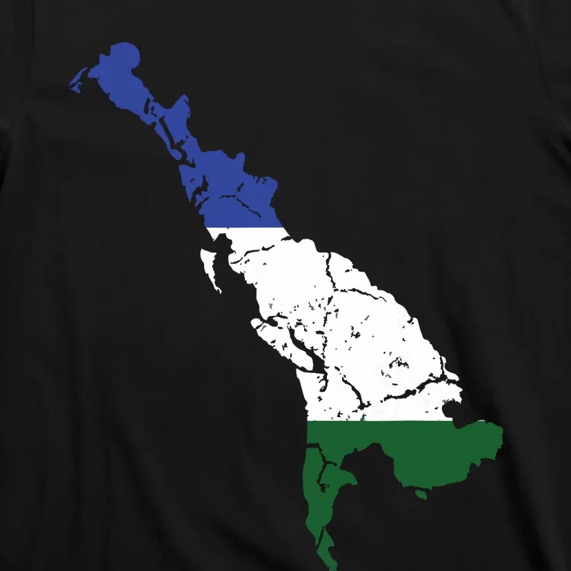 Cascadia Bioregion Map Flag Independence Distressed T-Shirt