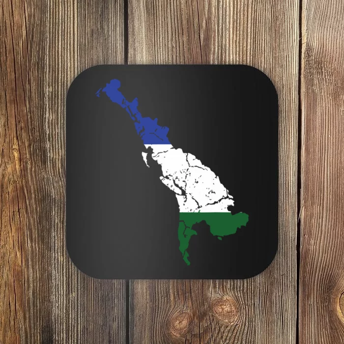 Cascadia Bioregion Map Flag Independence Distressed Coaster