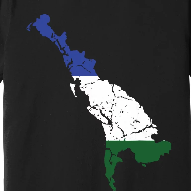 Cascadia Bioregion Map Flag Independence Distressed Premium T-Shirt