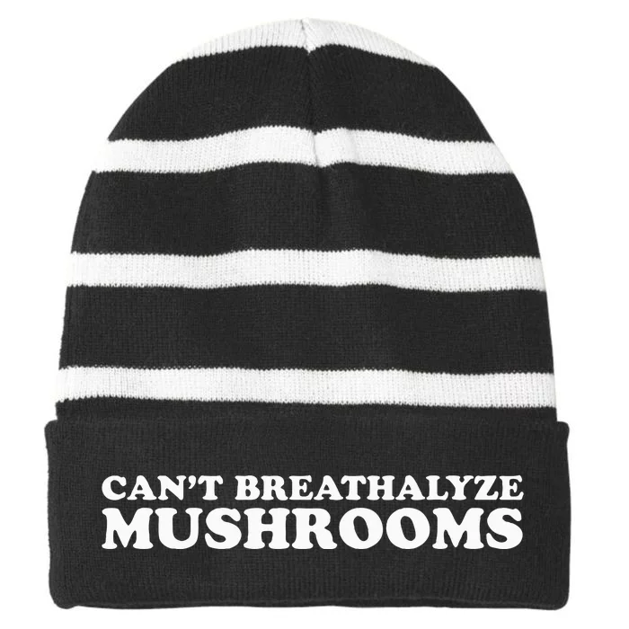 CanT Breathalyze Mushrooms Striped Beanie with Solid Band