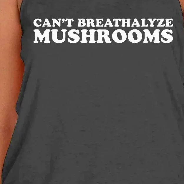 CanT Breathalyze Mushrooms Women's Knotted Racerback Tank