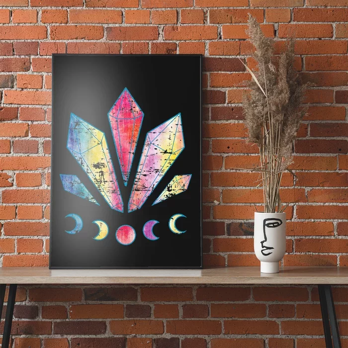 Celestial Body Moon Crystals Astrology Pastel Goth Poster