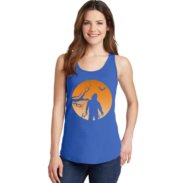 Cool Bigfoot Moons Halloween Costume Ladies Essential Tank