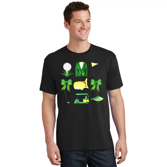 Coquette Bow Masters Golf Tournament Graphic Golfing Golfer T-Shirt