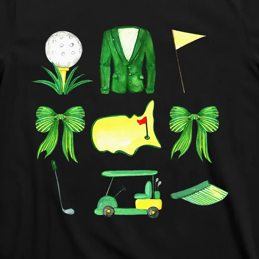 Coquette Bow Masters Golf Tournament Graphic Golfing Golfer T-Shirt