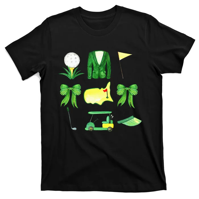 Coquette Bow Masters Golf Tournament Graphic Golfing Golfer T-Shirt