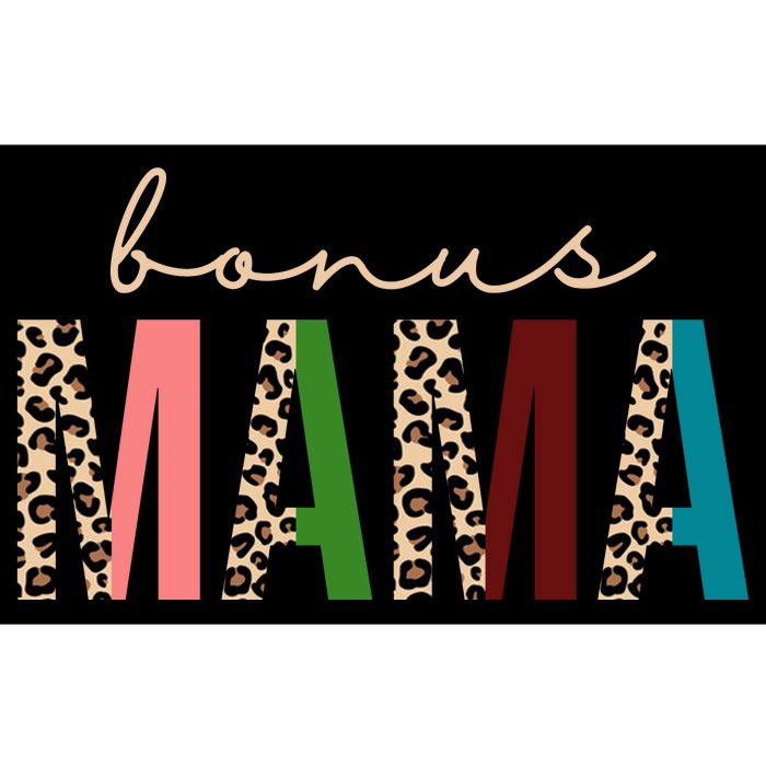 Cute Bonus Mama Leopard Pattern Bumper Sticker