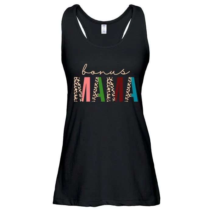 Cute Bonus Mama Leopard Pattern Ladies Essential Flowy Tank