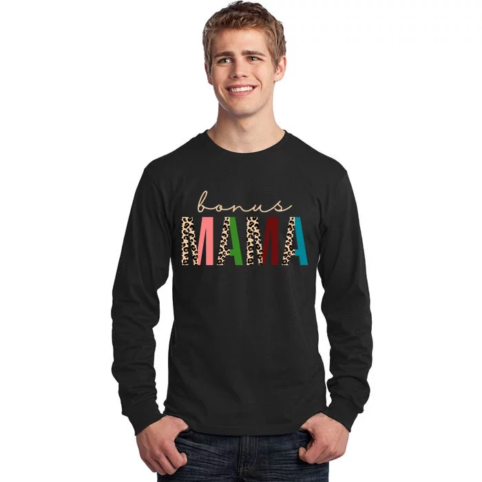 Cute Bonus Mama Leopard Pattern Tall Long Sleeve T-Shirt