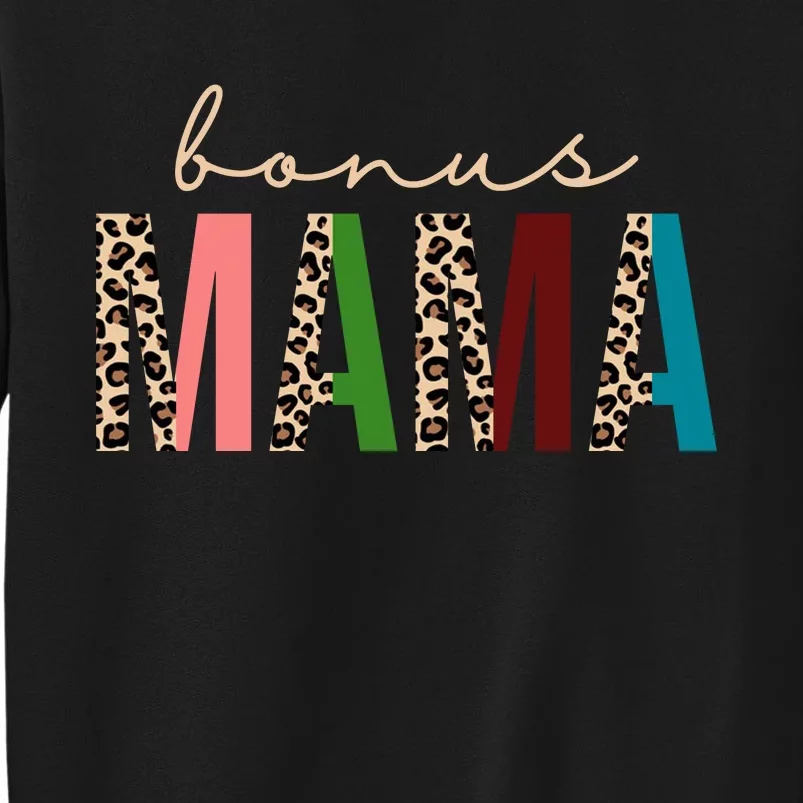 Cute Bonus Mama Leopard Pattern Tall Sweatshirt