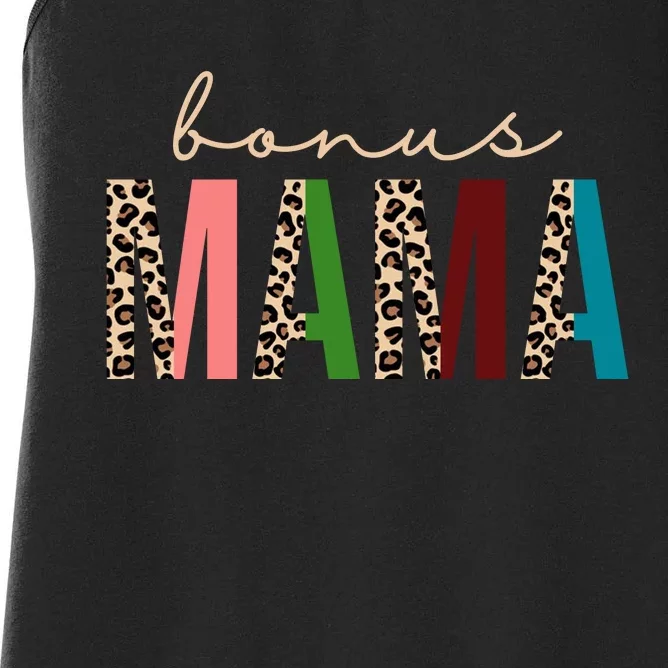 Cute Bonus Mama Leopard Pattern Women's Racerback Tank