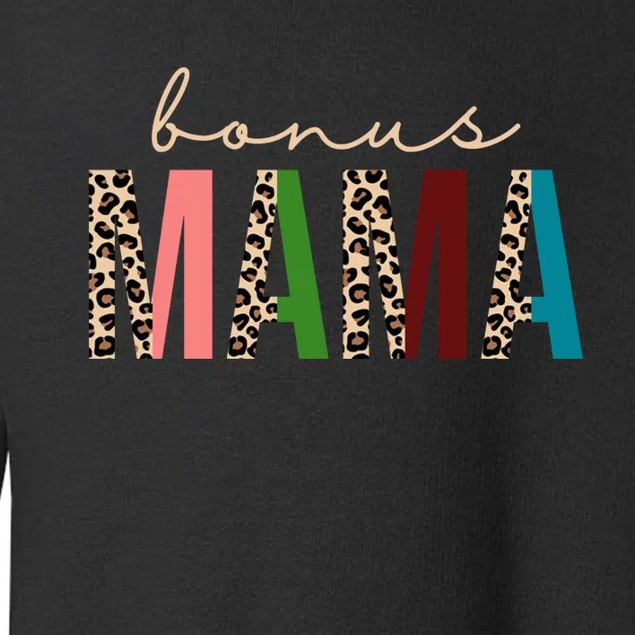 Cute Bonus Mama Leopard Pattern Toddler Sweatshirt