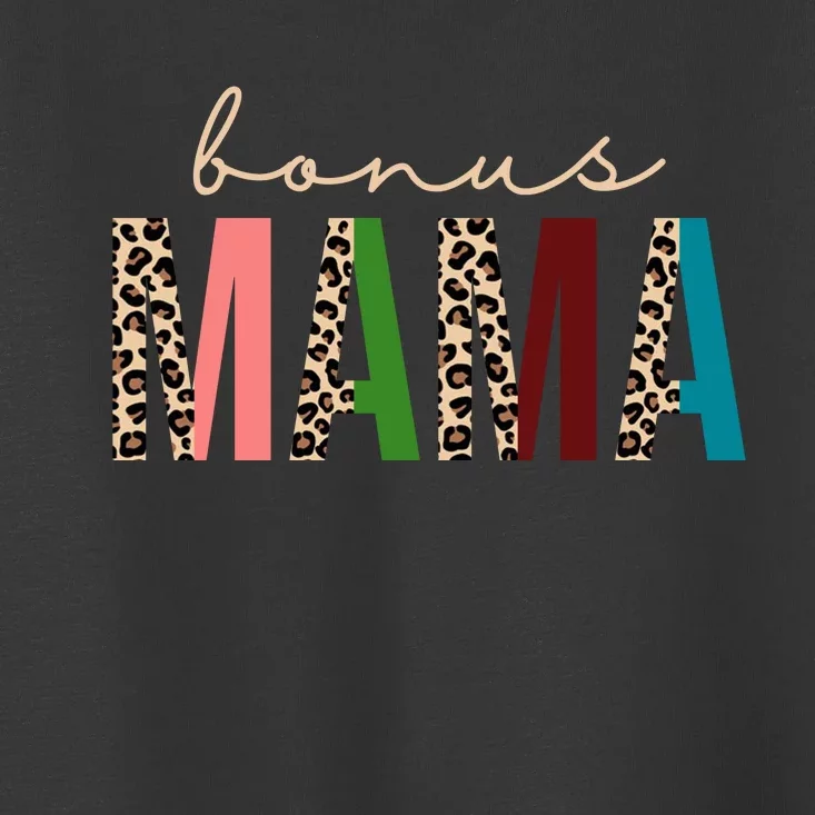 Cute Bonus Mama Leopard Pattern Toddler T-Shirt