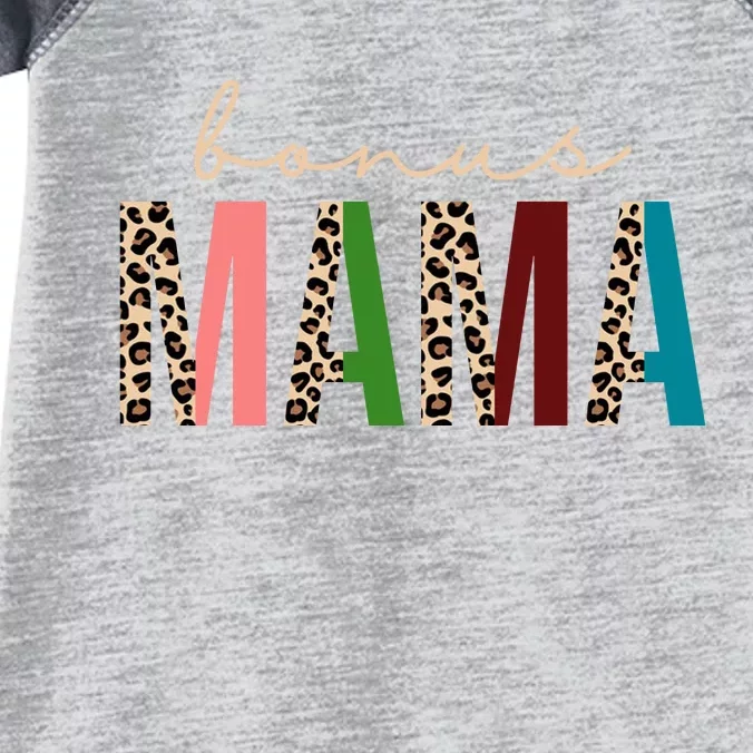 Cute Bonus Mama Leopard Pattern Infant Baby Jersey Bodysuit