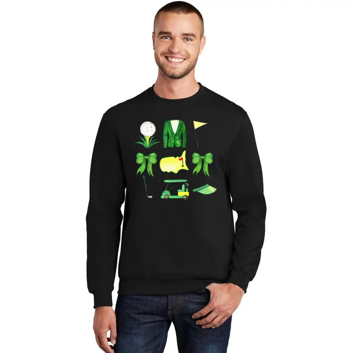 Coquette Bow Masters Golf Tournament Graphic Golfing Golfer Sweatshirt