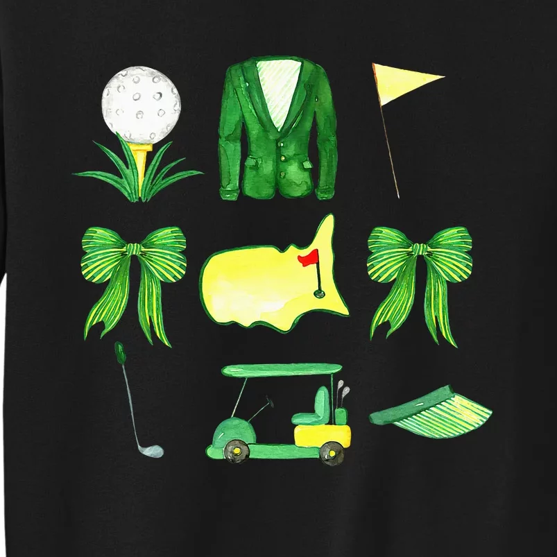 Coquette Bow Masters Golf Tournament Graphic Golfing Golfer Sweatshirt