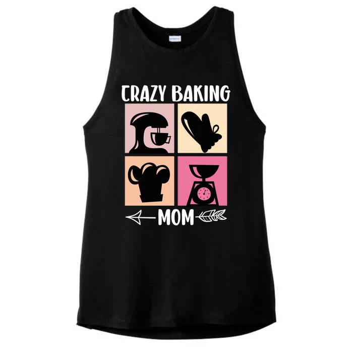 Crazy Baking Mom Baking Mama Baker Chef Mothers Day Gift Ladies Tri-Blend Wicking Tank