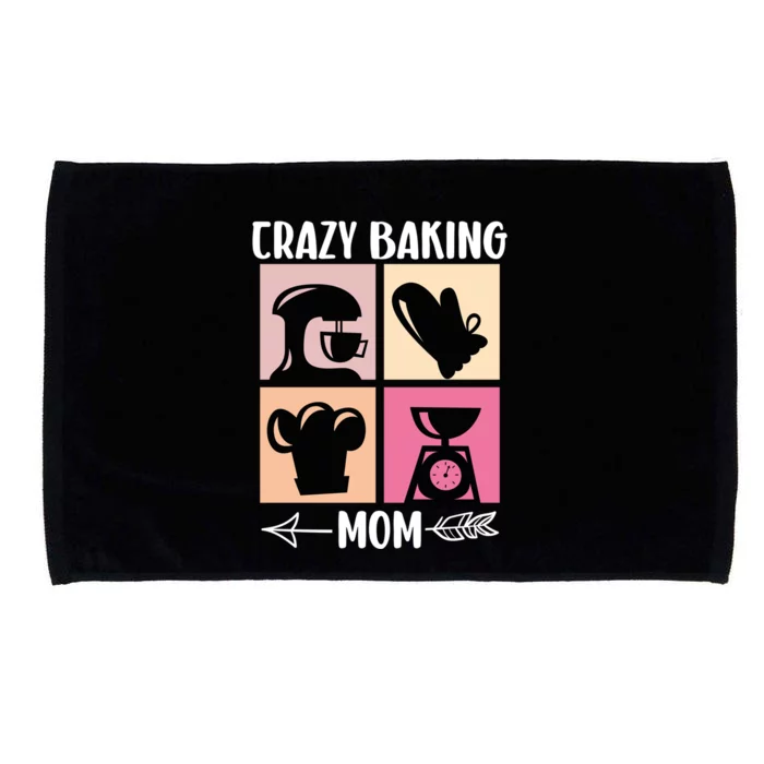 Crazy Baking Mom Baking Mama Baker Chef Mothers Day Gift Microfiber Hand Towel