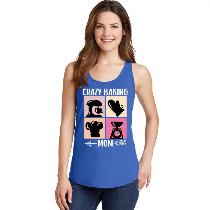 Crazy Baking Mom Baking Mama Baker Chef Mothers Day Gift Ladies Essential Tank