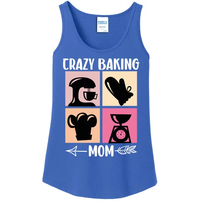 Crazy Baking Mom Baking Mama Baker Chef Mothers Day Gift Ladies Essential Tank