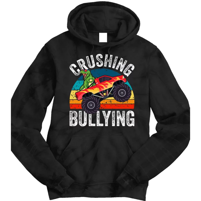 Crushing Bullying Monster Truck Unity Day Orange Tie Dye Hoodie