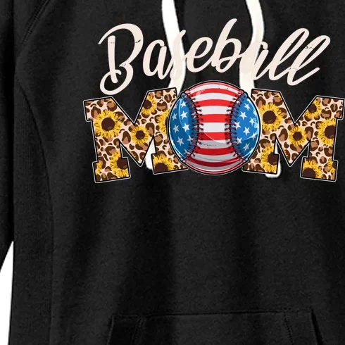 Cute Baseball Mom Baseball Fan Women's Fleece Hoodie