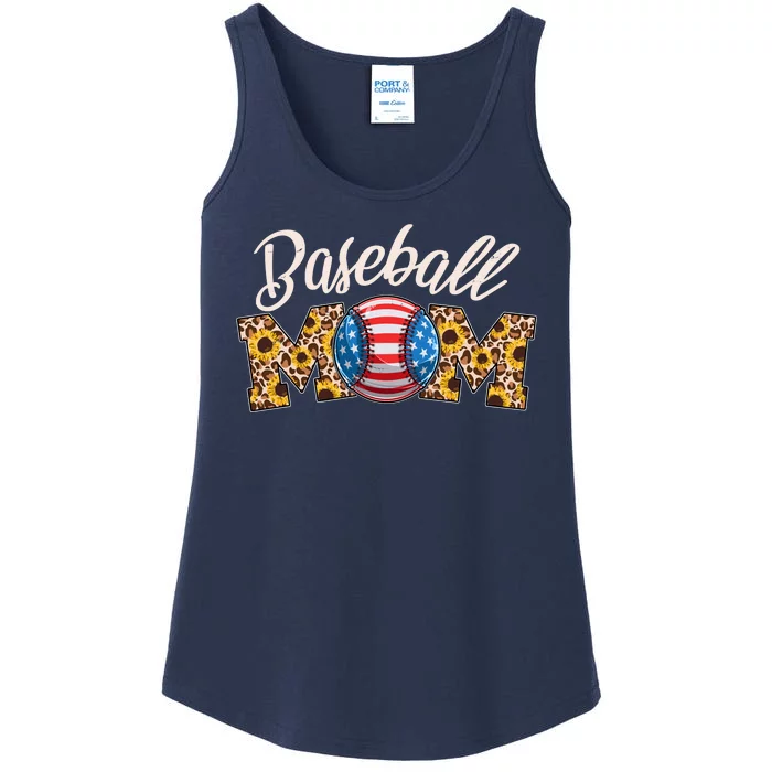 Cute Baseball Mom Baseball Fan Ladies Essential Tank