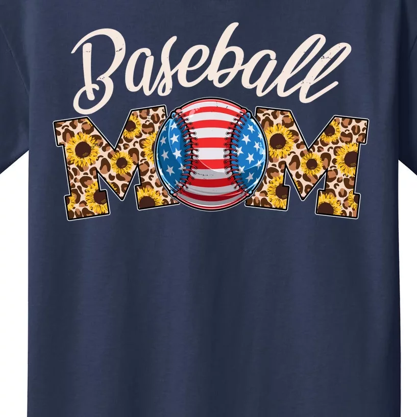 Cute Baseball Mom Baseball Fan Kids T-Shirt