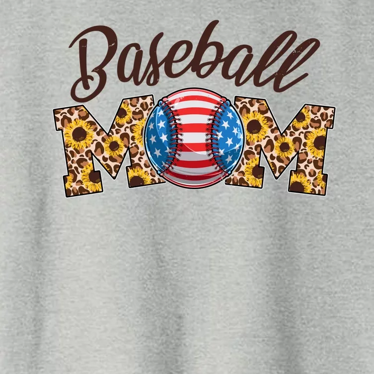 Cute Baseball Mom Baseball Fan Women's Crop Top Tee