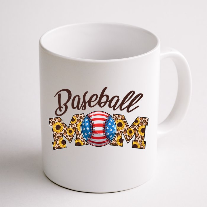 Cute Baseball Mom Baseball Fan Front & Back Coffee Mug