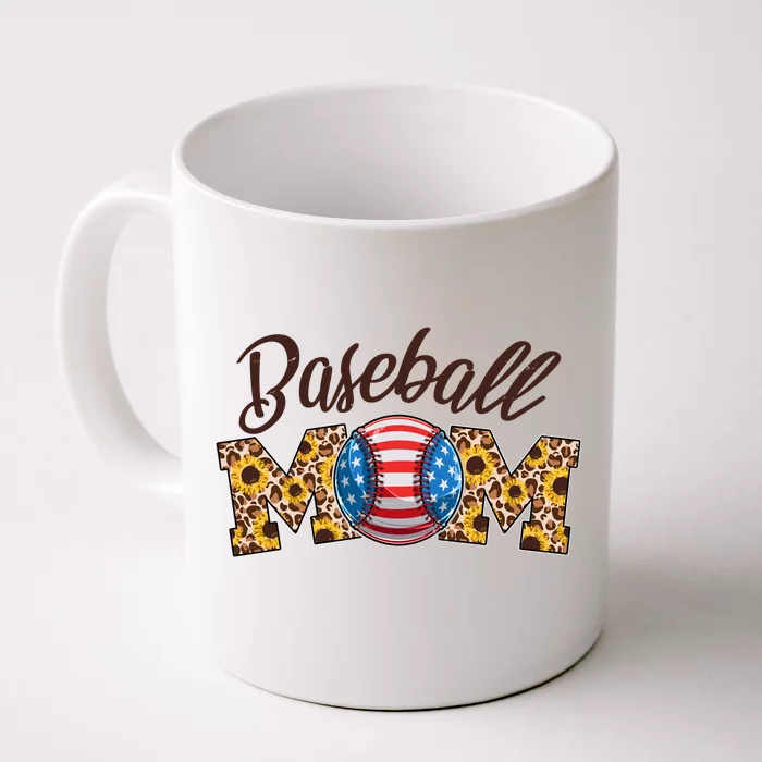 Cute Baseball Mom Baseball Fan Front & Back Coffee Mug