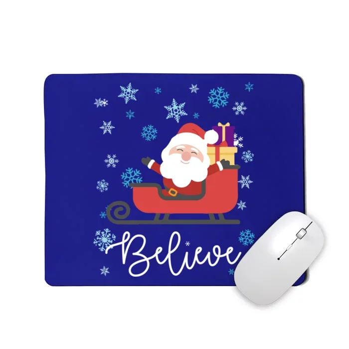 Cute Believe Merry Christmas Santa Claus Sleigh Great Gift Mousepad