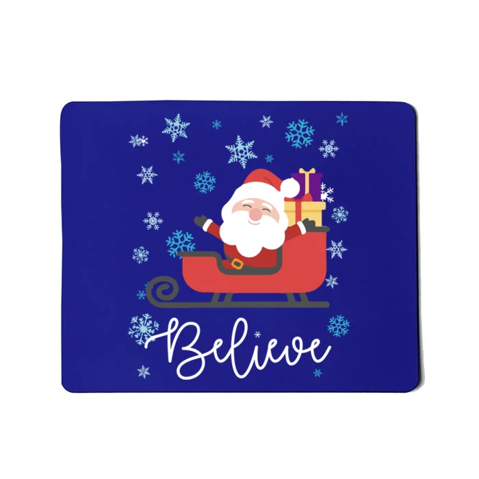 Cute Believe Merry Christmas Santa Claus Sleigh Great Gift Mousepad