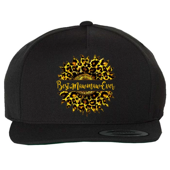 Cute Best Mawmaw Ever Happy Mother's Day Sunflower Wool Snapback Cap