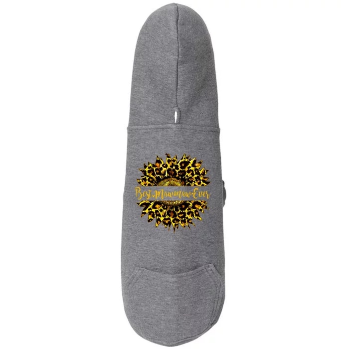 Cute Best Mawmaw Ever Happy Mother's Day Sunflower Doggie 3-End Fleece Hoodie