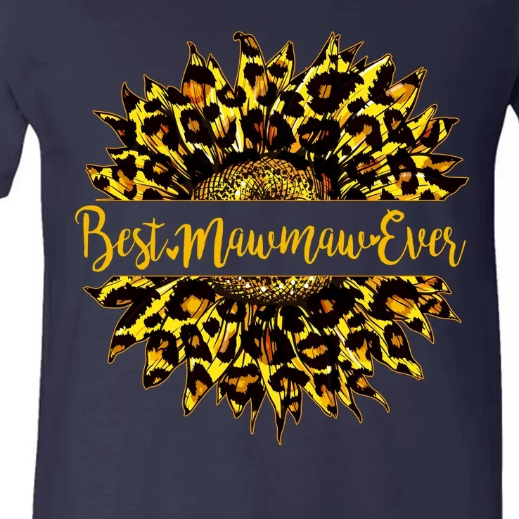 Cute Best Mawmaw Ever Happy Mother's Day Sunflower V-Neck T-Shirt