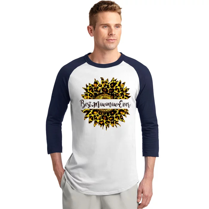 Cute Best Mawmaw Ever Happy Mother's Day Sunflower Baseball Sleeve Shirt