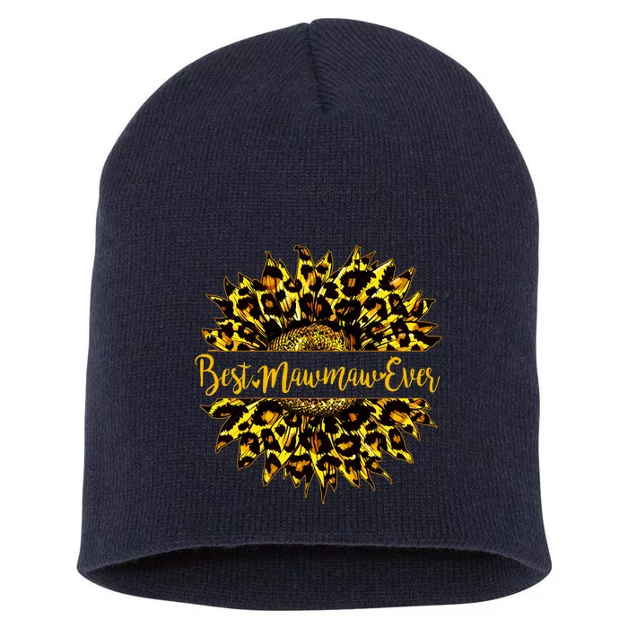 Cute Best Mawmaw Ever Happy Mother's Day Sunflower Short Acrylic Beanie