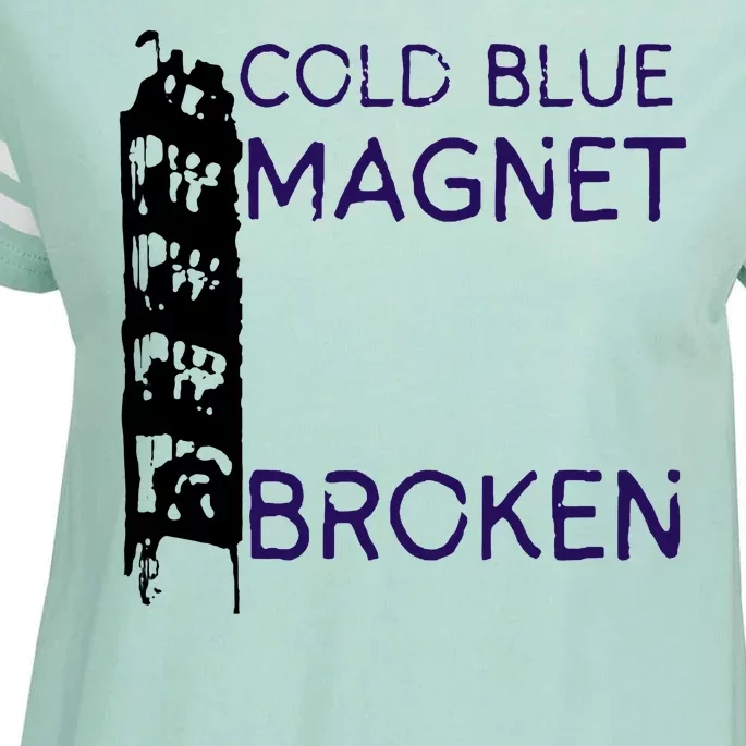 Cold Blue Magnet Broken Enza Ladies Jersey Football T-Shirt