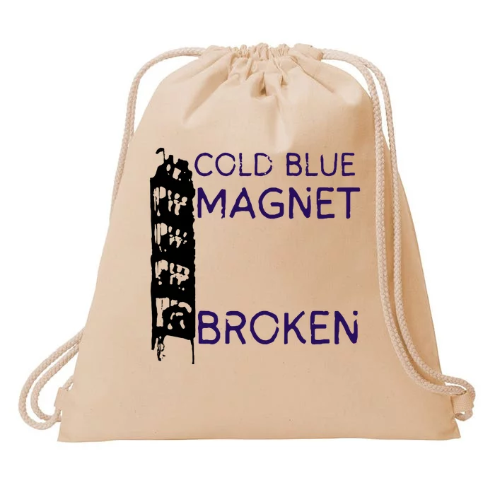 Cold Blue Magnet Broken Drawstring Bag