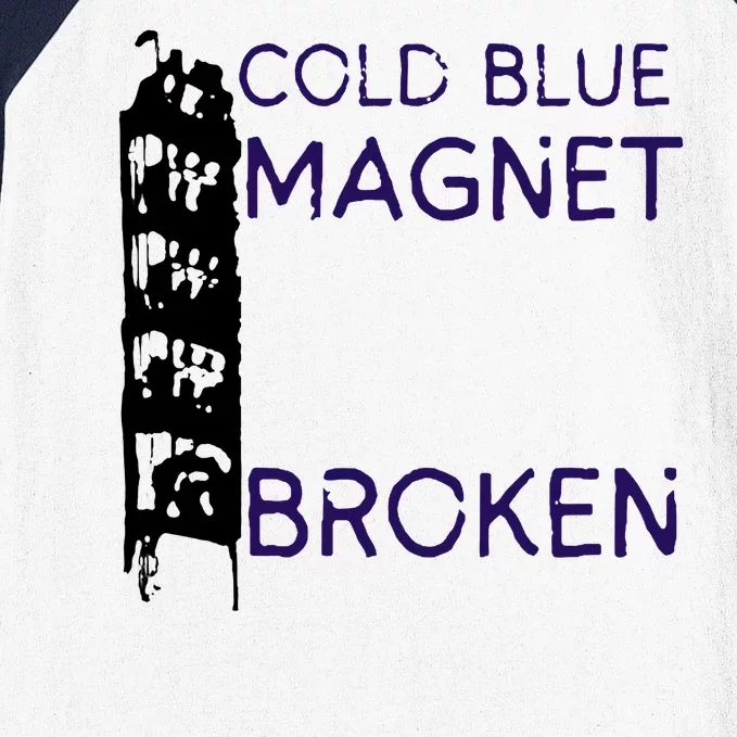 Cold Blue Magnet Broken Baseball Sleeve Shirt