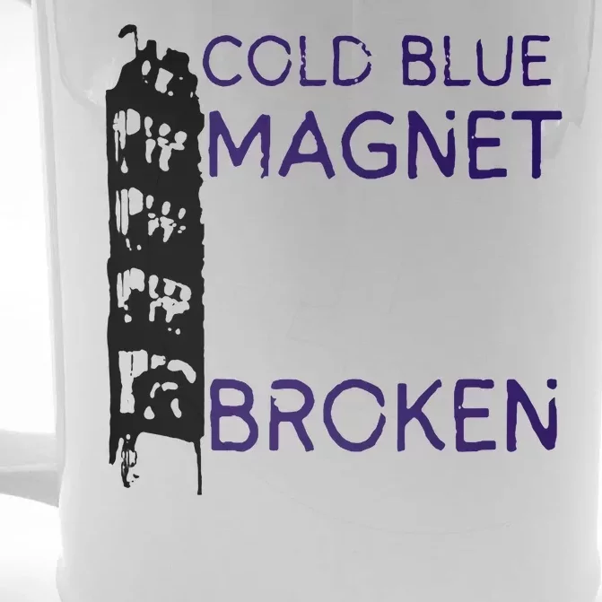 Cold Blue Magnet Broken Front & Back Beer Stein