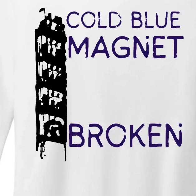 Cold Blue Magnet Broken Womens CVC Long Sleeve Shirt