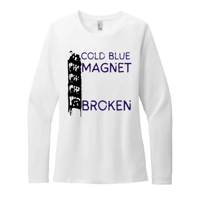 Cold Blue Magnet Broken Womens CVC Long Sleeve Shirt