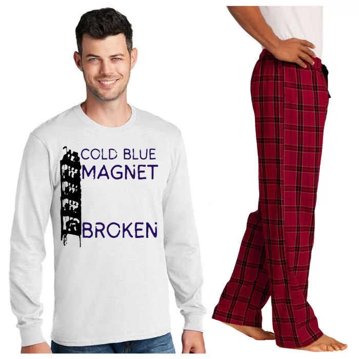 Cold Blue Magnet Broken Long Sleeve Pajama Set